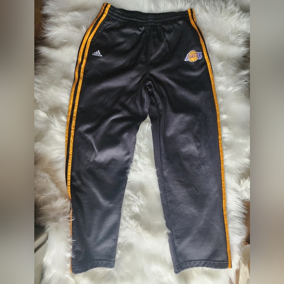 Adidas Black Joggers with Gold Stripes - Picture 1 of 2